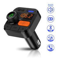 FITNATE Bluetooth FM Transmitter for Car,2019 Upgraded Version Wireless FM Radio Music Player, Super Bass, Support Hands-Free Calling,Three Playing Ways,Bluetooth5.0, Fast Charger