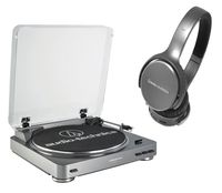 Audio-Technica Turntable (AT-LP60) & Active Headphone (ATH-OX7AMP) Bundle