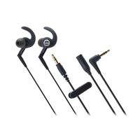 Audio Technica ATHCKP500BK Sporfit In-ear Headphones, Black
