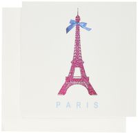 3dRose Set of 12 Greeting Cards, Hot Pink Eiffel Tower (gc_112907_2)