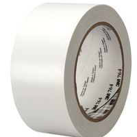 3M General Purpose Vinyl Tape 764, White, 2 in x 36 yd, 5 mil