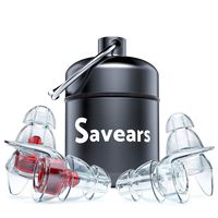 Savears High Fidelity Silicone Earplugs Sound Blocking for Concerts, Swimming, Shooting, Motorcycling, Flying, Sleeping Noise Reducing and Hearing Protection - RED