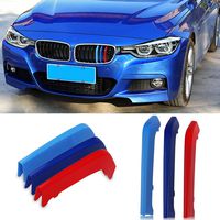 VANJING M-Colored Stripe Grille Insert Trims for BMW F30 2013-2018 3 Series (8 Beams not Fit 11 Beams) Kidney Grills ...