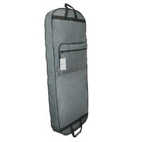 DALIX 60" Professional Garment Bag Cover Suits Dresses Gowns Foldable Shoe Pocket in Gray