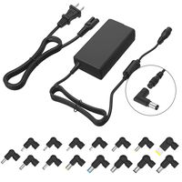 Multi Tips Slim AC Power Adapter 70W Universal Portable Laptop Charger for Asus Vivobook, Acer Aspire, Dell Inspiron, HP Pavilion, Lenovo Toshiba Sony IBM Samsung Laptops (Automatic Voltage, 15 Tips)