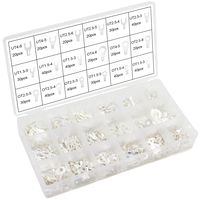 OCR 540Pcs Non-Insulated Ring & Fork Crimp Terminals Cable Wire Connector,U Type and O Type 18 Sizes Crimp Electric Wire Terminals Assortment Kit