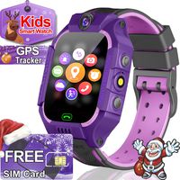 Smart Watch for Kids GPS Tracker for 3-12 Boys Girls with SIM CARD - Two Way Call Kids Smartwatch - SOS Safety School Mode Camera Games Wearable Phone Watch Birthday Christmas Holiday Gifts Toy