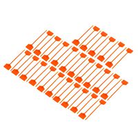 uxcell 50Pcs 3mmx120mm Nylon Self-Locking Label Tie Cable Marker Cord Wire Zip Orange