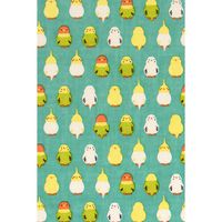 HAMAMONYO Tenugui 'Standing Parakeets'