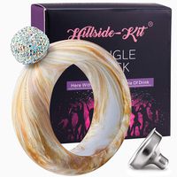 Hillside-Kit Bracelet Bangle Flask Handmade Crystal Lid Creative 304 Stainless Steel Wine Flask Gift For Women Girls Men Party Flask Hidden Liquor Flask Bracelet Funnel Set 3.5o(Yellow Marble crystal)