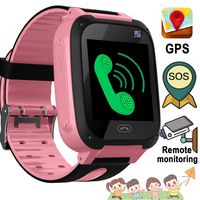 2020 Latest Kid Smartwatch Phone GPS Tracker for 3-12 Years Old Boy Girl Two-Way Call SOS Anti-Lost SIM Card Slot Touch Screen Game Camera Kid Wrist Watch Outdoor Sport Christmas Birthday Gift