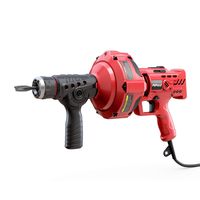 23 Ft. Handheld Electric Drain Cleaner, Corded Operated Snake Sink Clog Pipe Cleaner Plumbing, Power Auto Feed Tube Cable, Great Drain Cleaning Tool for Toilet, Sewer, Bathtub and Kitchen Sink, Populo