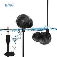 Waterproof Earbuds IPX8 Swimming Earphones in-Ear Headphones with Stereo Audio Extension Cable,Sport Earphones 100% Waterproof Swimming Earbuds(Black) VZ SPORT MATE