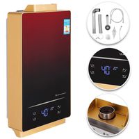 VEVOR 12L Natural Gas Tankless Water Heater 36KW 3.2GPM Touch Screen On Demand Water Heater Indoor LED Display Instant Hot Water Heater With Shower Head Kit (12L/Touch Screen, Natural Gas)