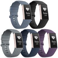 Recoppa Compatible with Fitbit Charge 3 Bands for Women Men Large Small, Adjustable Replacement Wristbands for Fitbit Charge 3 and Fitbit Charge 3 SE, 5 Packs
