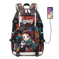 Anime Demon Slayer Cosplay Backpack Daypack Bookbag Laptop Bag School Bag with USB Charging Port (Color 10)