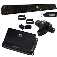 Wet Sounds Stealth-10-Core Soundbar, MB Quart NA2-320.4 Micro Amplifier & WW-BTVC Bluetooth Receiver/Controller