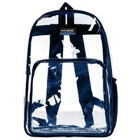 Clear Classic Backpack for Security Checkpoint | Fits 13" Laptops | Navy V2