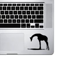StickAny Palm Series Giraffe Eating Sticker for MacBook Pro, Chromebook, and Laptops (Black)