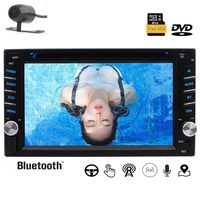 Privileged Sale Universal Car Double Din in-Dash GPS Nav with 6.2 Capacitive Touch Screen 1080P Work with Bluetooth DVD USB SD Steering Wheel Control Colorful Button Lights & Free Backup Camera