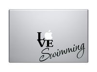 Macbook - LOVE Swimming Macbook Symbol Keypad Iphone Apple Ipad Decal Skin Sticker Laptop
