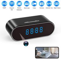 Spy Camera 1080P WiFi, Hidden Cameras Clock Video Recorder 140°Wide Angle Lens Wireless IP Camera for Indoor Home Security Monitoring Nanny Cam with Night Vision Motion Detection (2019 New Version)