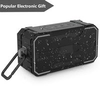 Janboo Wireless Bluetooth V4.2 Portable Speaker,IPX6 Waterproof Outdoor,10W Driver with Enhanced Bass and Stereo Sound,Handsfree Calling and AUX/SD Input for Party,Beach, Trave,Home and Shower (black)