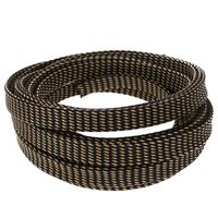 Othmro PET Braided Expandable Sleeving Wrap 12mm x 5m Black Gold Cable Management Sleeve Cord Organizer for Wrap Protect Cables