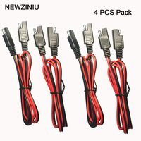 NEWZINIU 4 PCS SAE to SAE Extension Cable Quick Disconnect Wire Harness SAE Connector 3 Feet, 18AWG (4 PCS 3Ft)