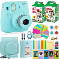 Fujifilm Instax Mini 9 Camera with Fuji Instant Film (40 Sheets) & Accessories Bundle Includes Case, Filters, Album, Lens, and More