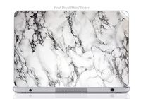 Laptop VINYL DECAL Sticker Skin Print White Marble Design fits MacBook 13-inch (unibody)