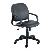 Safco Products 7045BV Cava Urth High Back Chair, Black Vinyl
