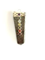 Jet Energized Hematite Flat Chakra Pendant 2 inch Approx. A++ Top Grade Jet International Healing Spiritual Divine India Crystal Therapy Image is JUST A Reference