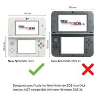 TNP New 3DS Case (Black) - Plastic + Aluminium Full Body Protective Snap-on Hard Shell Skin Case Cover for New Nintendo 3DS 2015 - [New Modified Hinge-less Design]