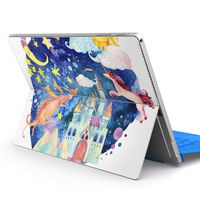 igsticker Ultra Thin Premium Protective Back Stickers Skins Universal Tablet Decal Cover for Microsoft Surface Pro 4/ Pro 2017/ Pro 6(2018) 014577 Picture Book　Night Sky　Unicorn