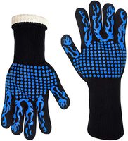 Premium 1 Pair Extreme Heat Resistant Oven Gloves for Cooking Gloves for BBQ, Grilling, Baking, Blue