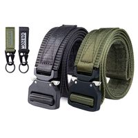 MOZETO Tactical Belt, Military Style 1.5 Inches Durable Nylon Rigger Web Belt with Velco Heavy-Duty Quick-Release Buckle Men's Belt