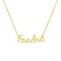 Personalized Name Necklace 18K Gold Plated New Mom Bridesmaid Gift Jewelry for Sandra