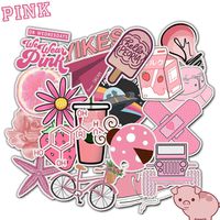 Cute VSCO Vinyl Stickers for Laptop Water Bottles (50-Pack) Trendy Aesthetic Waterproof Stickers for Hydro Flask Phone Skateboard Guitar, Suitable for Girls, Kids, Teens, Adults (Pink Series)