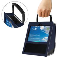 Protective Case Cover for Amazon Echo Show, EpicGadget(TM) Premium PU Leather Carrying Cover Case with Handle For Amazon Echo Show (Navy Blue)