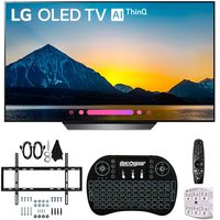 LG B8PUA 55-Inch OLED 4K HDR AI Smart TV with Magic Remote and Deco Gear Wireless Keyboard + Wall Mount Set-up Bundle