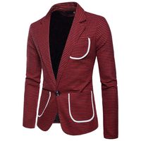 BBT-Shop Men's Suit Jacket Charm Coats Sweater Sweatshirt Blouse Bomber Fit Sportswear Blazer Top Button Print Tailcoat Party Coat Suit Pant Set Fashion Houndstooth Winter Thickened Coat Outwear