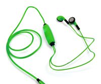 DURAGADGET Exclusive LED Flashing Earphones - Glowing Neon Light-Up USB Rechargeable Earphones in Dazzling Green - Suitable for The Grundig 1445