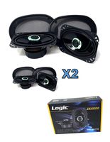 2X 4" x 6" 220 W 2 Way Coaxial Speakers Adjustable tweeters Car Audio Logic Sound lab ZX4600