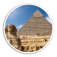 2 x 10cm Egyptian Pyramid Vinyl Stickers - Egypt Sticker Laptop Luggage #8230 (10cm Wide)