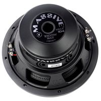 Massive Audio MMA104 MMA Series. 10 Inch, 1000 Watt, Dual 4 Ohm Car Subwoofer, 2.5 Inch Voice Coil. Sold Individually.