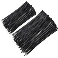 Zip Ties Assorted 500 Pieces, 6+8-Inch Nylon Cable Tie Kit, ECRAB 18lb and 40lb Strength Self-Locking Assorted Lengths Tie Wraps - Black