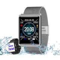 Smart Watch, Fitness Tracker Heart Rate & Blood Pressure & Sleep Monitor Compatible iOS & Android, Waterproof Steel Activity Tracker Color Screen, Calorie/Step Counter Men Women Kids