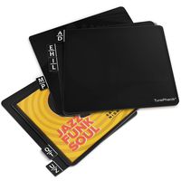 TunePhonik Horizontal Laser Cut Acrylic Record Organizers for Vinyl LPs up to 12" Includes Six Dividers - Black