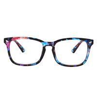 Blue Light Blocking Glasses Square Frame- Sleep Better, Reduce Eyestrain & Fatigue When Gaming, Tablet/Phone Reading, TV (Flower)